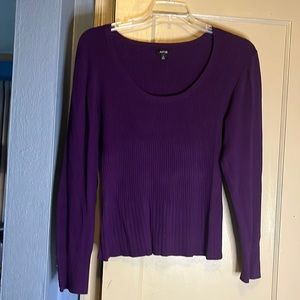 Apt 9 stretch sweater with gold buttons on sleeves